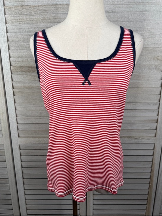 American Living Tops - AMERICAN LIVING Striped Tank Top Americana Coastal Nautical Preppy Women's-Large